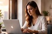 Freelancer working on a laptop